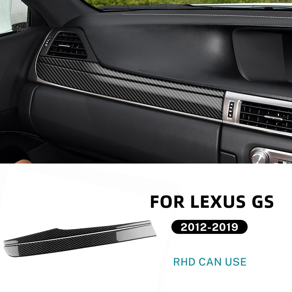Real Soft Carbon Fiber Sticker For Lexus GS F 2012 2013 2014 2015 2016 2017 2018  LHD RHD Car Co-pilot Center Console Panel