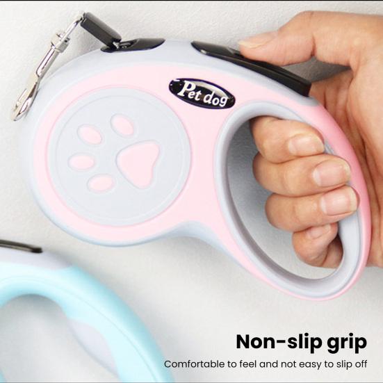 Retractable Dog Leash Heavy Duty 16Ft Tape Leash Tangle-Free Leash with One-Button Control Comfortable Handle for Small Medium Dogs