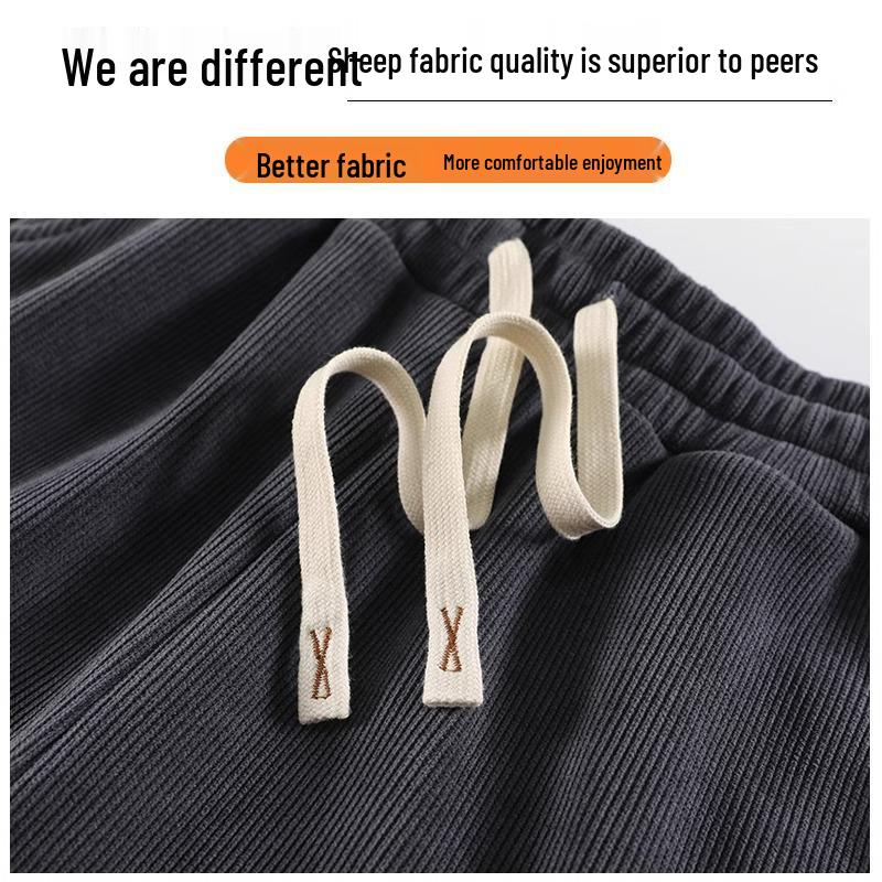 Petite Slimming Fleece-Lined Corduroy Joggers for Women - Cropped Drawstring Pants for Autumn/Winter Casual Sport