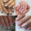 Collection de ponceuses à ongles amovibles les plus vendues Style européen et américain French long carré pièce à ongles à porter
