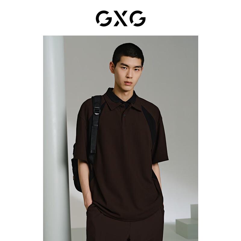 GXG Men s Colorblock Patchwork Polo Shirt XXL