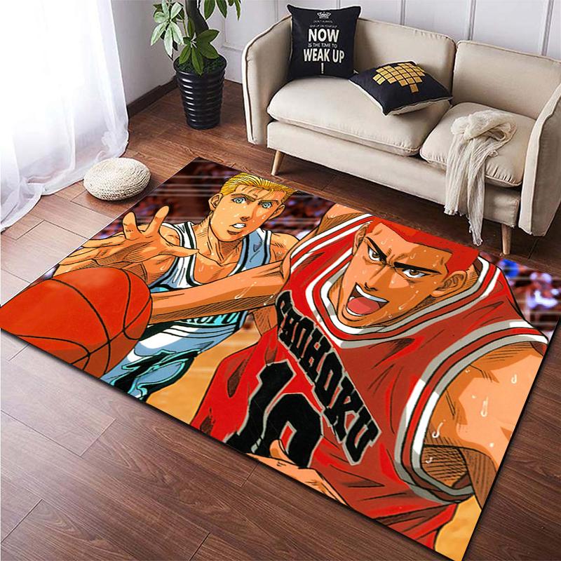 Slam Dunk Digital Painting Carpet for Living Room Large Area Rug Black Soft Carpet Home Decoration Mats Boho Rugs Picnic