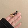 Unregelmäßiger Wassertropfen Offener Ring für Damen Verstellbarer Gebogener Öffnungs-Fingerring Zubehör Einzigartiges Festival-Accessoire