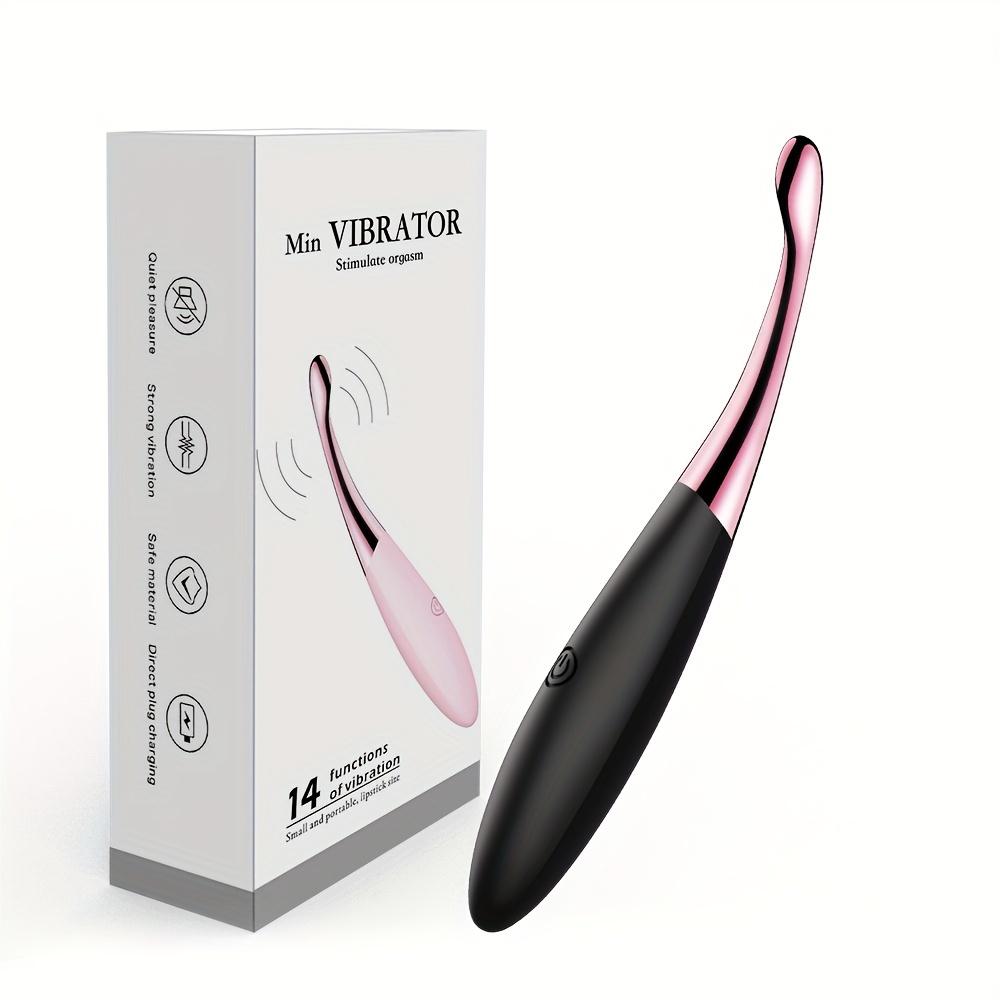 14 Frequency Female Masturbation Point Pen Vibrator,Portable Handheld G-Spot Breast Massage Stimulator with Multiple Speeds and Patterns