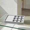 Schmuck-Display-Tablett Niedrigprofil Samt Stapelbar für Sammler, Juweliere, Schubladen,