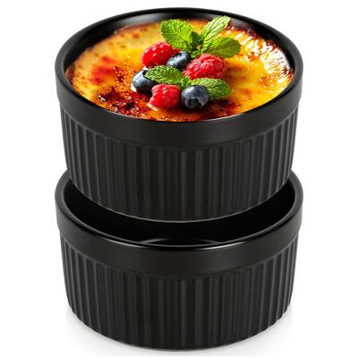 2x Ovenproof Casserole Dish, Bowl, Ceramic Ramekin, 260 Ml