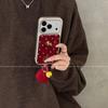 Apple 17 Pro Max Red New Year Style iPhone 16 Case - Wine Red Polka Dots Design Niche for iPhone 15.