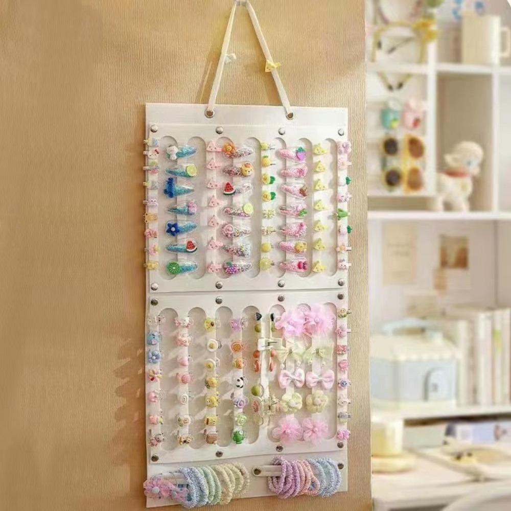 16 Ribbons Hair Bows Holder Sturdy Rope Hair Bows Organizer  Baby Hair Accessory Storage Display