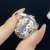 Sace Gems עגילי טבעת זירקון מסגסוגת נחושת קלאסית סט תכשיטי שרשרת תליון מתנות למסיבת חתונה