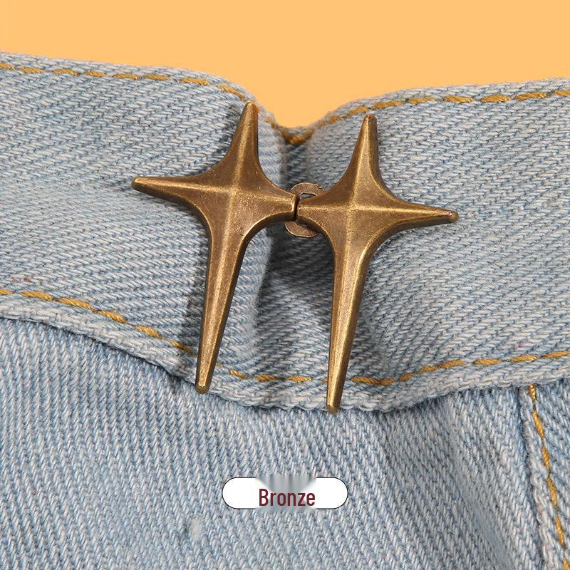 Cross Star Adjustable Cinch Belt: No-Sew, Detachable Hook & Eye Waist Slimming Gadget