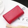 Schlüsselhalter Geldbörse Echtes Leder Unisex Solide Schlüsselbörse Organizer Tasche Auto Hausmeister Geldbörse Kartenhalter Schlüsselanhänger Leder