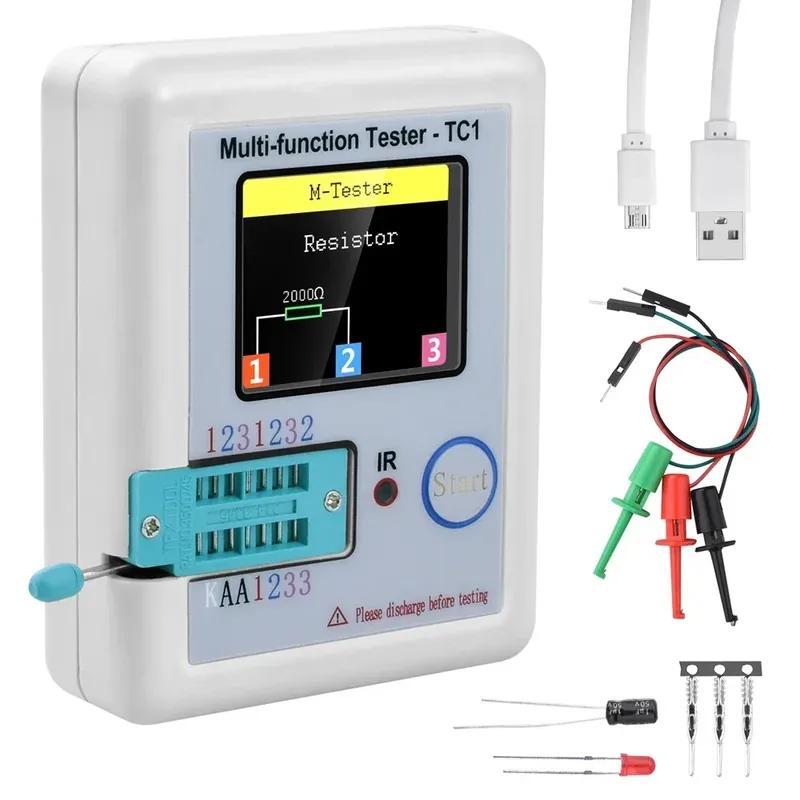LCR TC1 1.8" TFT LCD Display Multi-meter Transistor Tester Diode Triode Capacitor Resistor Test Meter MOSFET NPN PNP Triac MOS