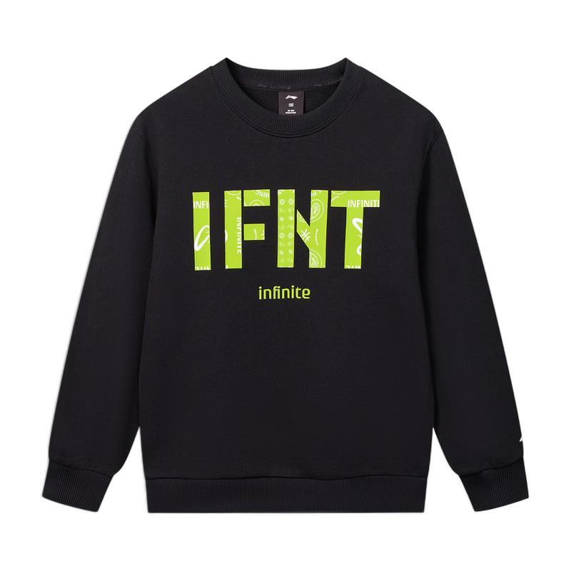 Li-Ning Loose Pullover Hoodless Sweatshirt for Teen Boys 170
