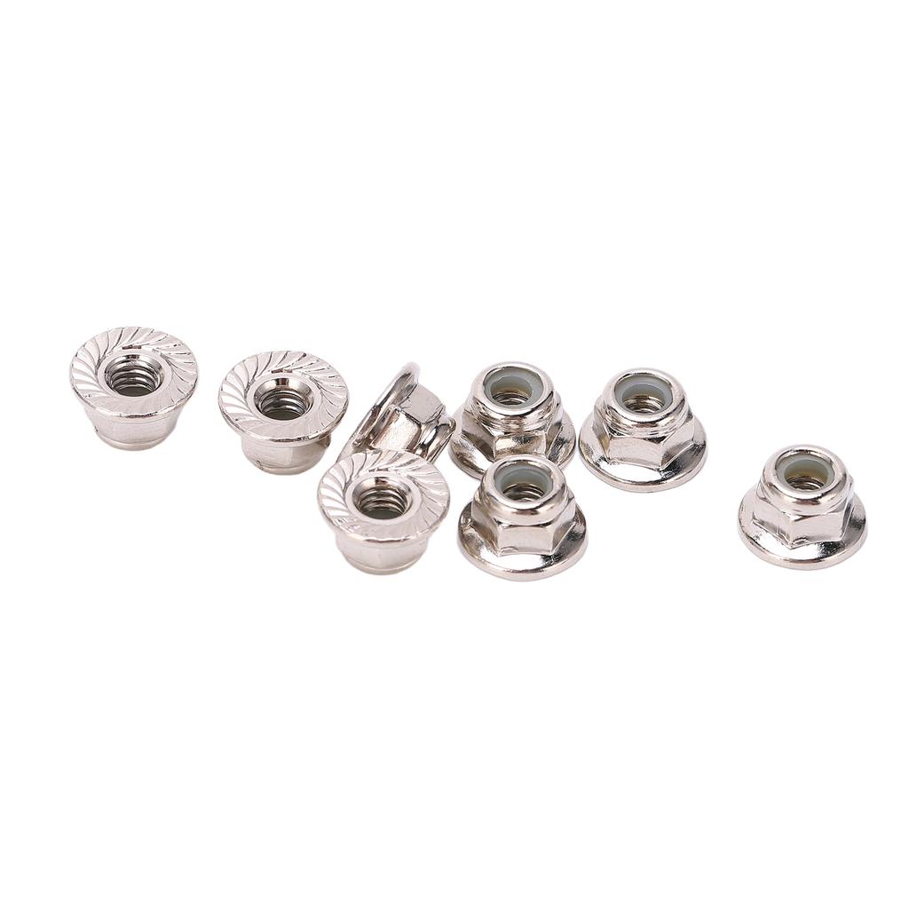 8PCS Metal M4 Wheel Lock Nut Flange Nylon Lock Nuts for Typhon 1Celsius10 RC Car Parts