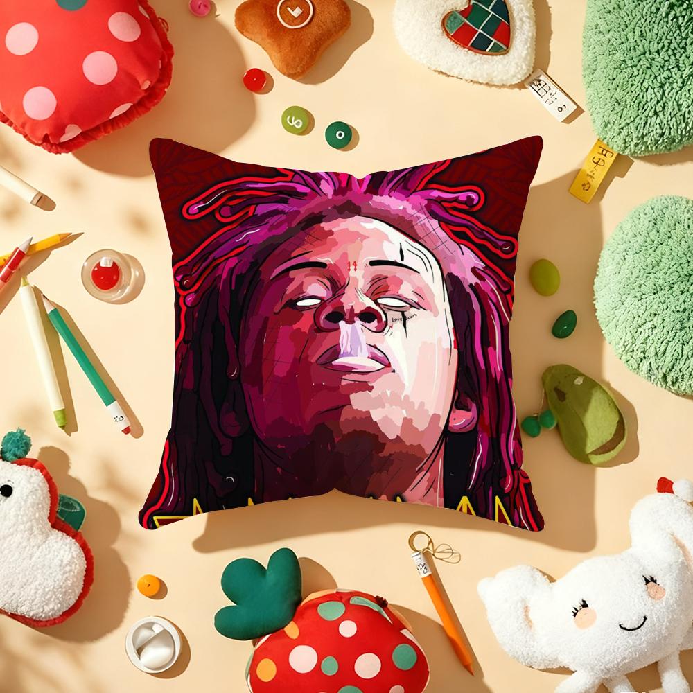 Rapper T-Trippie Cool R-Redd Cushion Cover Plush Fabric Soft Double-Sided Printed Sofa Warm Winter Home Gift Pillow Cover