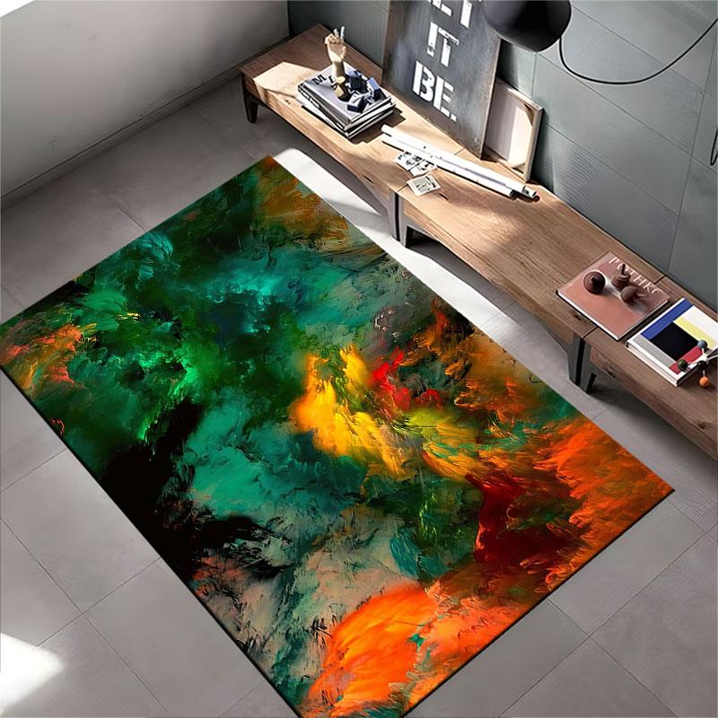 Colorful Abstract Art Pattern suitable as a non-slip mat for the living room or bedroom sofa
