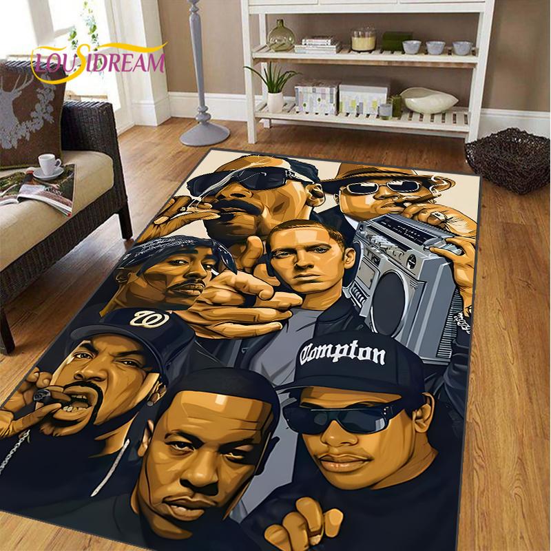 Music Star Rectangle Hip-Hop Carpet for Living Room Bedroom Rug Kitchen Kids Door Unslip Floor Mats Gift Photography Props Rug