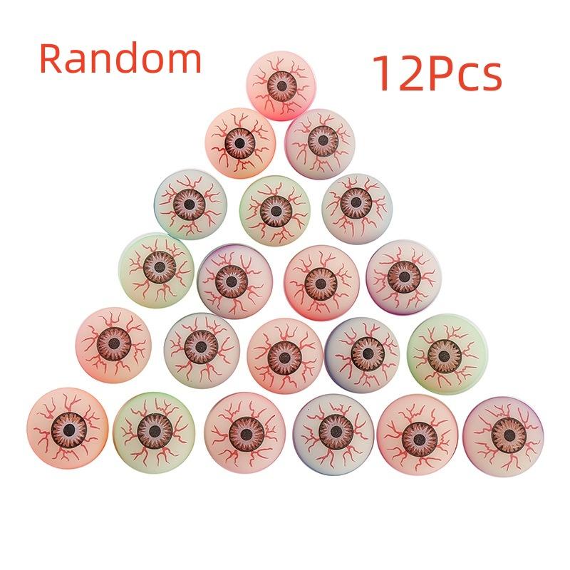 

12Pcs Exploding Eyes Bouncy Ball Toy Assorted Halloween Ball Prom Gifts Elasticity Colorful Bouncy Rubber Jumping Ball Toy Gift