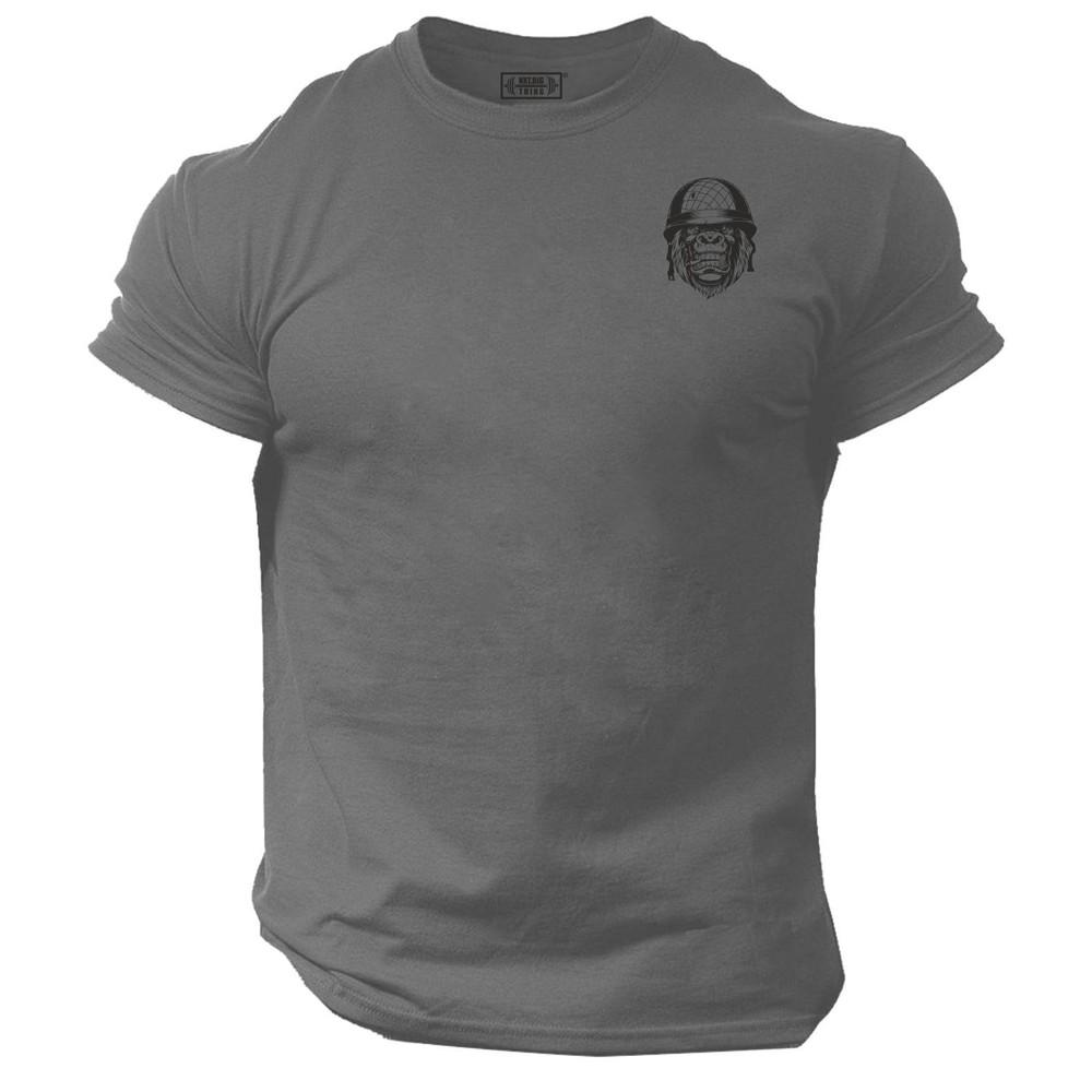 Comunisexdo Gorilla T Shirt Pocket Gym Clothing Bodybuilding Training Workout Top