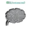 New Silicone Soap Dish with Self-Draining Function, Flower-Shaped Soap Dish, Bathroom Hanging Accessory
