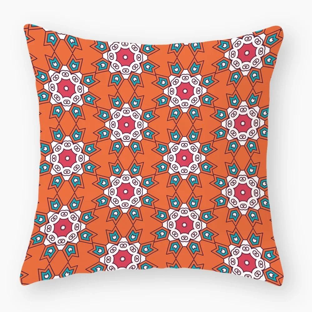 Housse de coussin nordique rétro géométrique, housse de coussin pour dossier, canapé