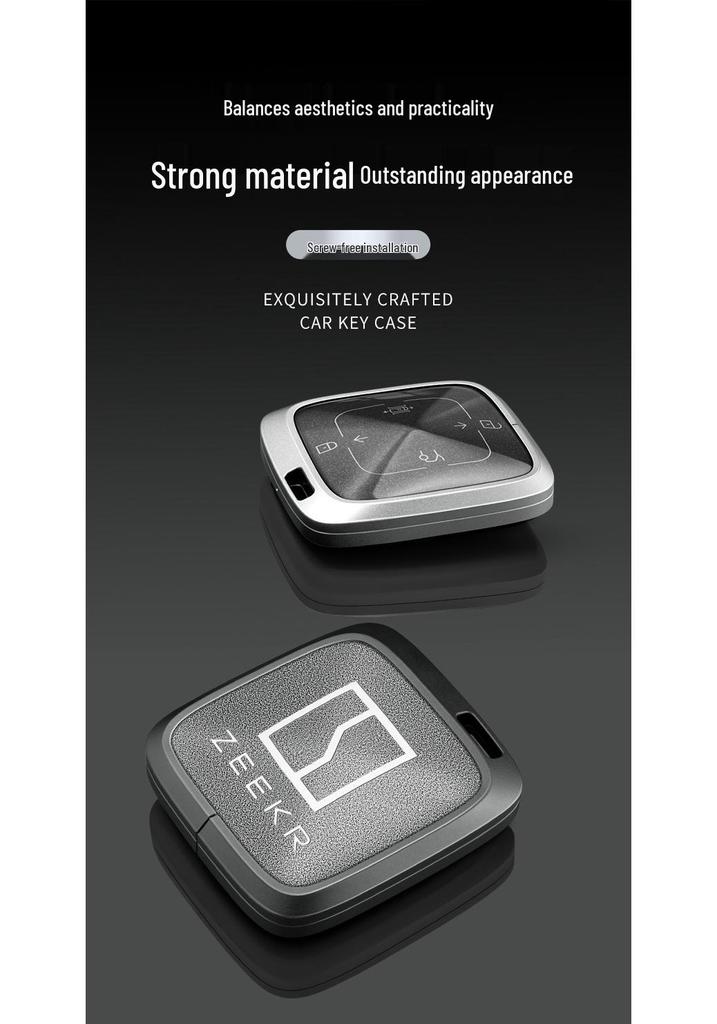 Custodia per Chiave Bluetooth Zeekr 001/009 con NFC Fibbia a Guscio da Uomo Zeekr X