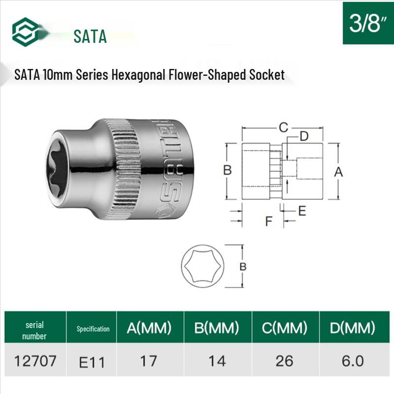 SATA 10MM E-Torx Socket CN plug (adapter included)