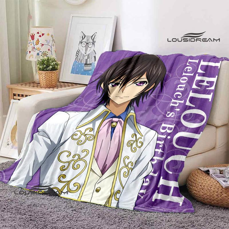 Code Geass Anime Printing Blanket Children's Warmth, Comfortable Blanket, Home Travel Blanket Fashion Birthday Gift
