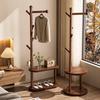 SP Round Solid Wood Floor-Standing Coat Rack