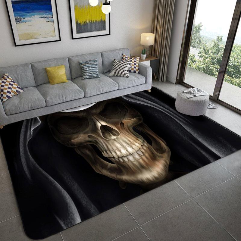 Abstract Skull Living Room Carpet, Bedroom Dining Room Floor Mat Ebay