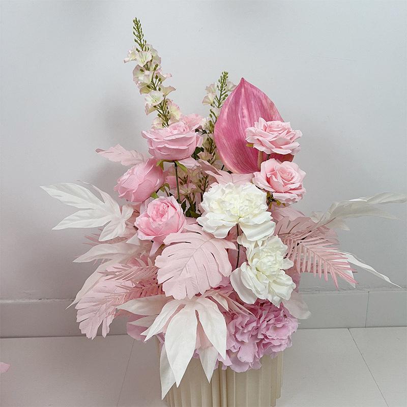 Complete Wedding & Banquet Artificial Flower Set: Ground Rows & Table Decor