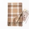 Autumn and winter red Christmas plaid scarf atmosphere imitation cashmere winter warm shawl scarf classic