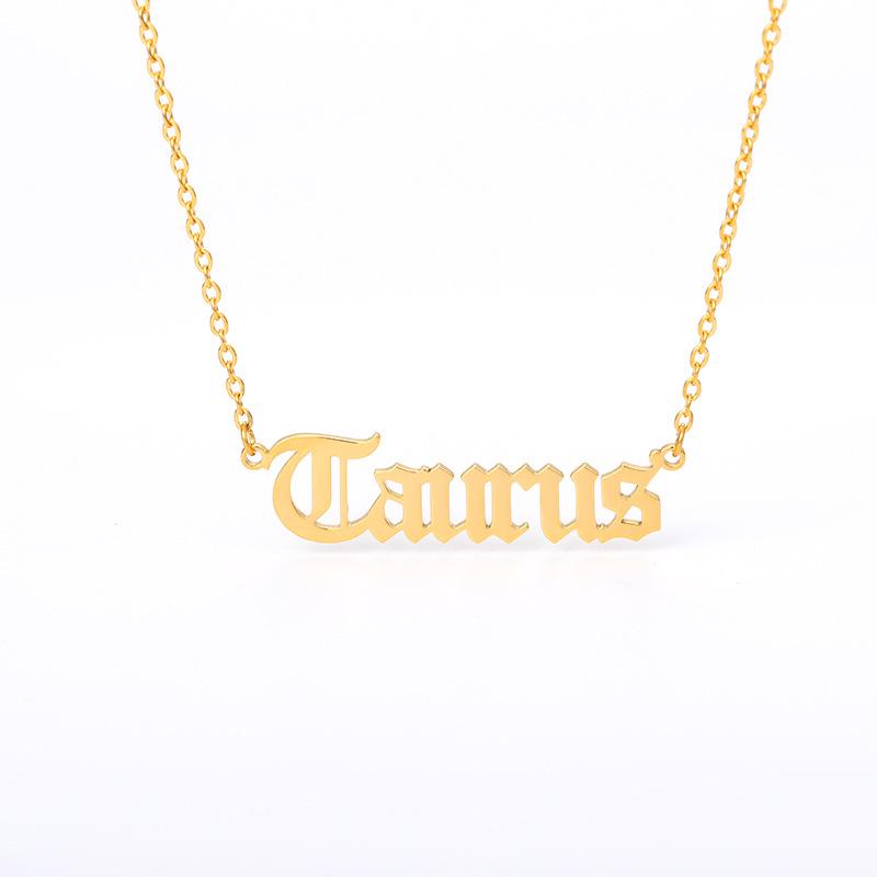 Collana con Ciondolo Zodiacale in Acciaio Inossidabile Dodici Costellazioni