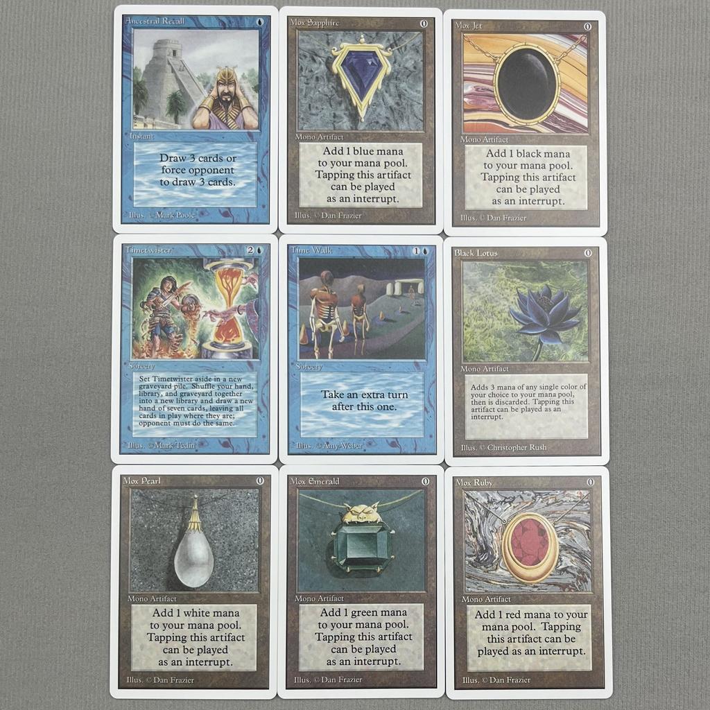 Αναθεωρημένο Unlimited MIX1-001 Tcg proxy μαγικές κάρτες παιχνίδι στο σπίτι διπλές γαίες power9 μαύρο λωτό mox ζαφείρι υπόγεια συγκέντρωση