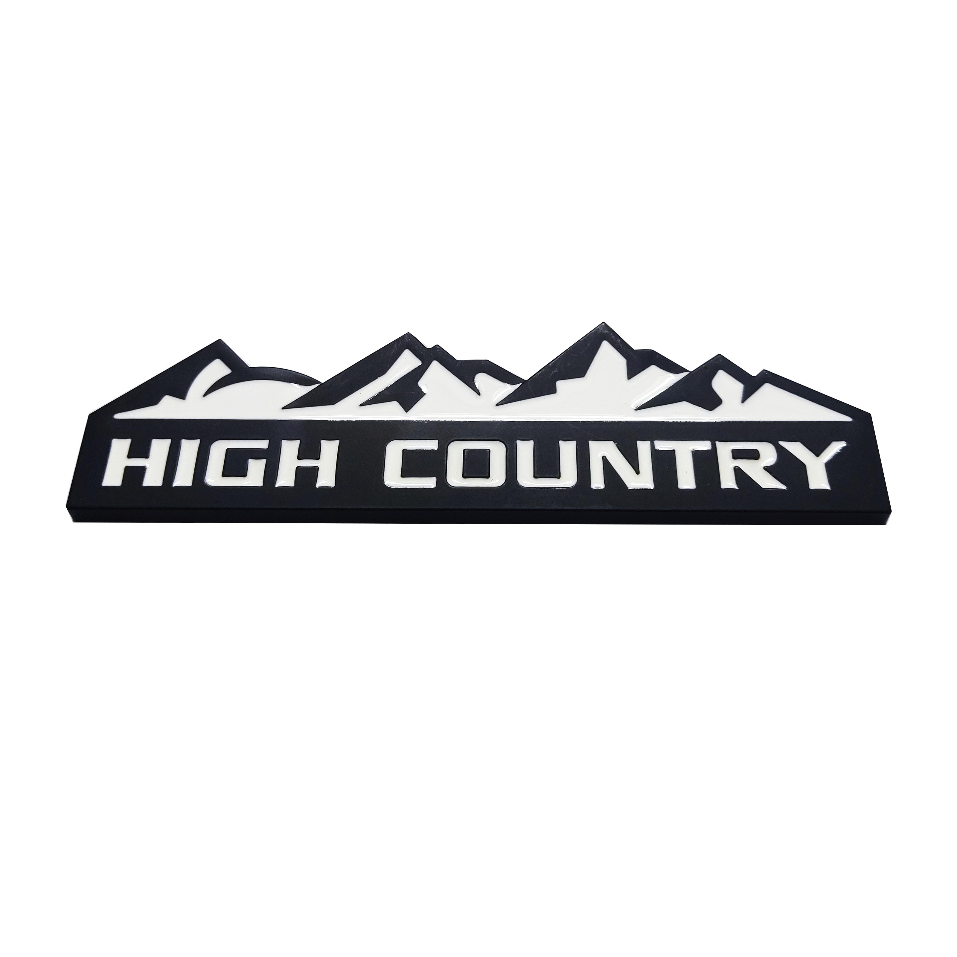 

Наклейка с эмблемой автомобиля из цинкового сплава HIGH COUNTRY 3D, подходит для модифицированного металлического логотипа автомобиля Snow Mountain чёрный/белый