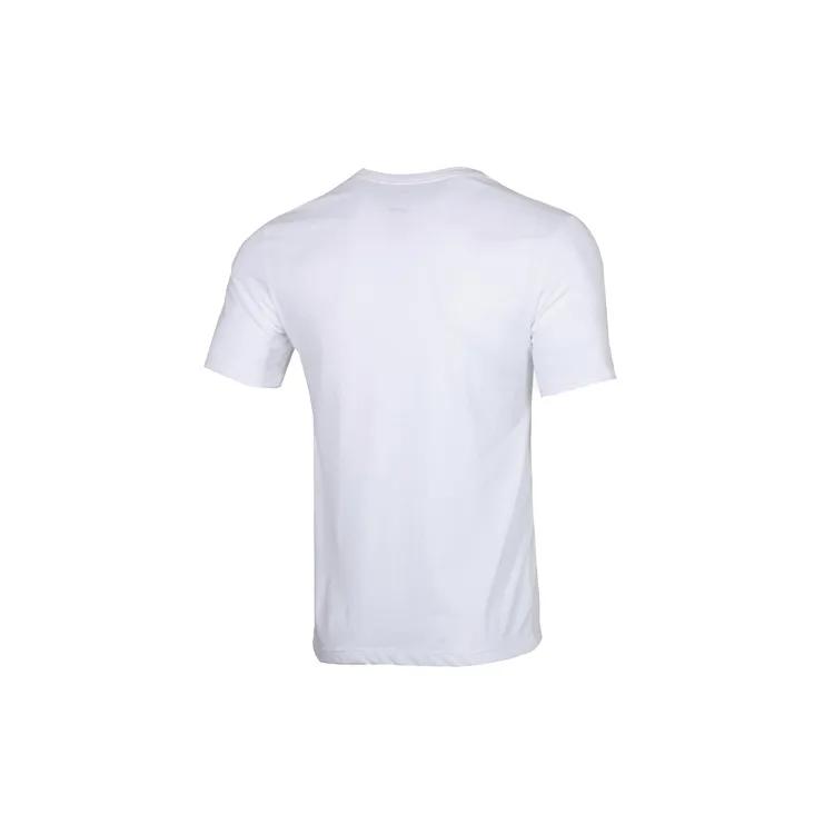Nike T Shirts Men's White Crew Neck Moderate Straight Fit (Unisex) T-Shirts CW2854 100