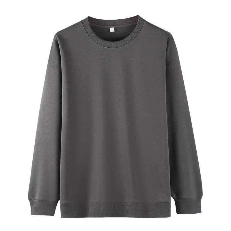 Sweatshirt unisexe en molleton de coton 320g - Léger, Coupe ample, Couleur unie, Manches longues, Col rond pour l'automne/hiver.