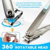 2025 Upgrade Toenail Clippers Set for Seniors – 8-in-1 Heavy Duty Long Handle Nail Clippers for Thick & Ingrown Toenails, Professional Manicure