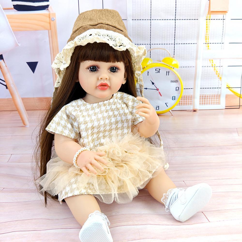 55cm Dudu Reborn Singing Silicone Doll Figure Clothes Only