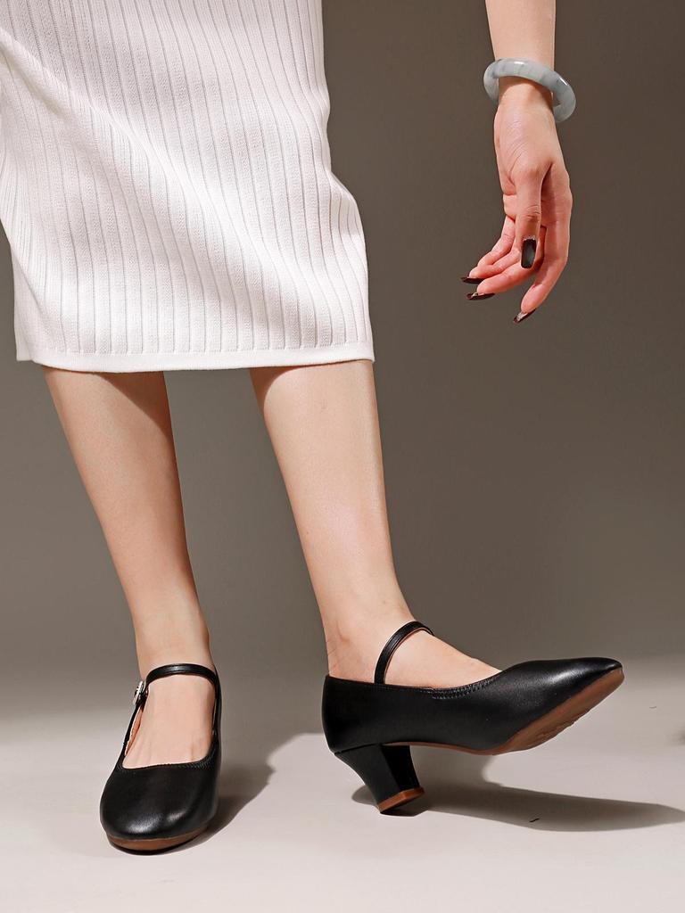 Damskie srebrne buty ze skóry naturalnej na wiosnę/lato do tańca kwadratowego: Średnio Wysoki Obcas Buty do Tańca Towarzyskiego