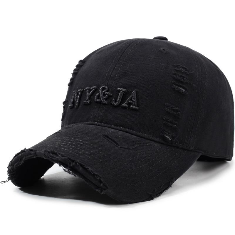 

Винтажная мужская бейсболка Женская уличная кепка с вышивкой букв чёрный