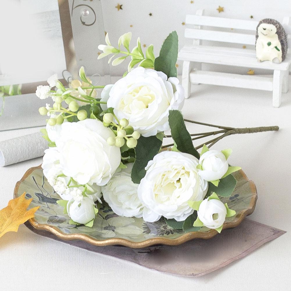 Elegant Artificial Peony Bouquet for Weddings and Home Decor Silk Flowers for Centerpieces and Bridal Arrangements