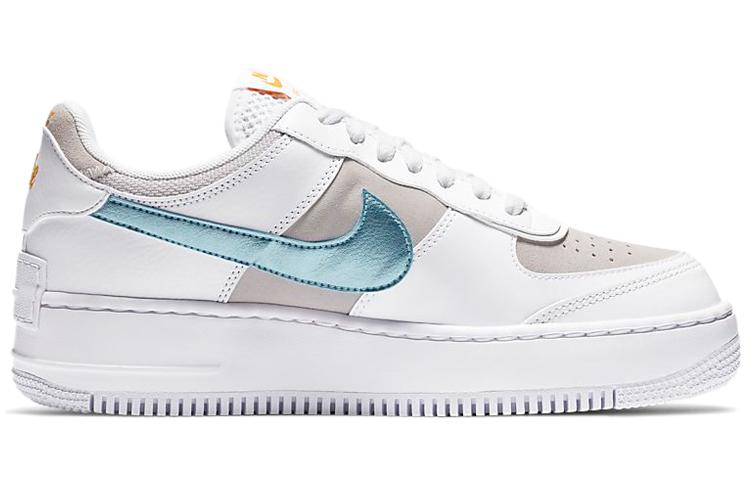 Nike Air Force 1 Low Shadow Bianco Grigio Vast Ghiaccio Ghiacciaio Donna DA4286-100