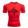 Men's Compression Athletic Workout T-Shirt, Jesus Christ Cro