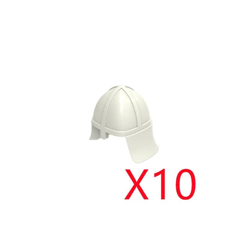 Medieval Knight MOC Building Block Helmet Mask Soldier Weapon Short Trident Shoulder Armour Vest Gun Hoe Axe Sword Toy Gift K049