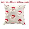 Christmas Santa Plush Cushion Cover With Cartoon Santa Claus Design For Holiday Home Decor