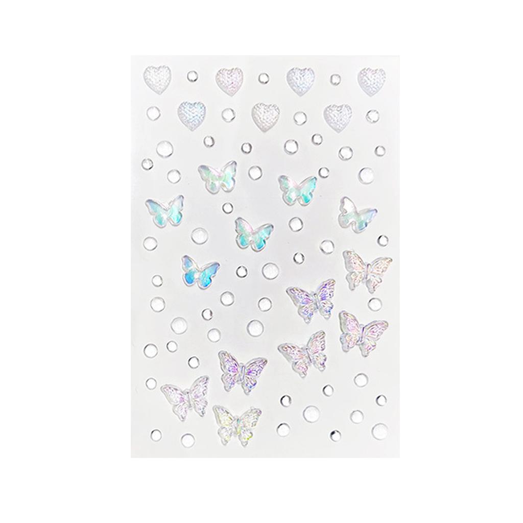 3D Sparkling Face Butterfly Design for Party Makeup