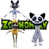 Cute Zoonomaly Plush Misfit Animal Zoo Stuffed Toy Short Fur Sitting Standing Skull Ghost