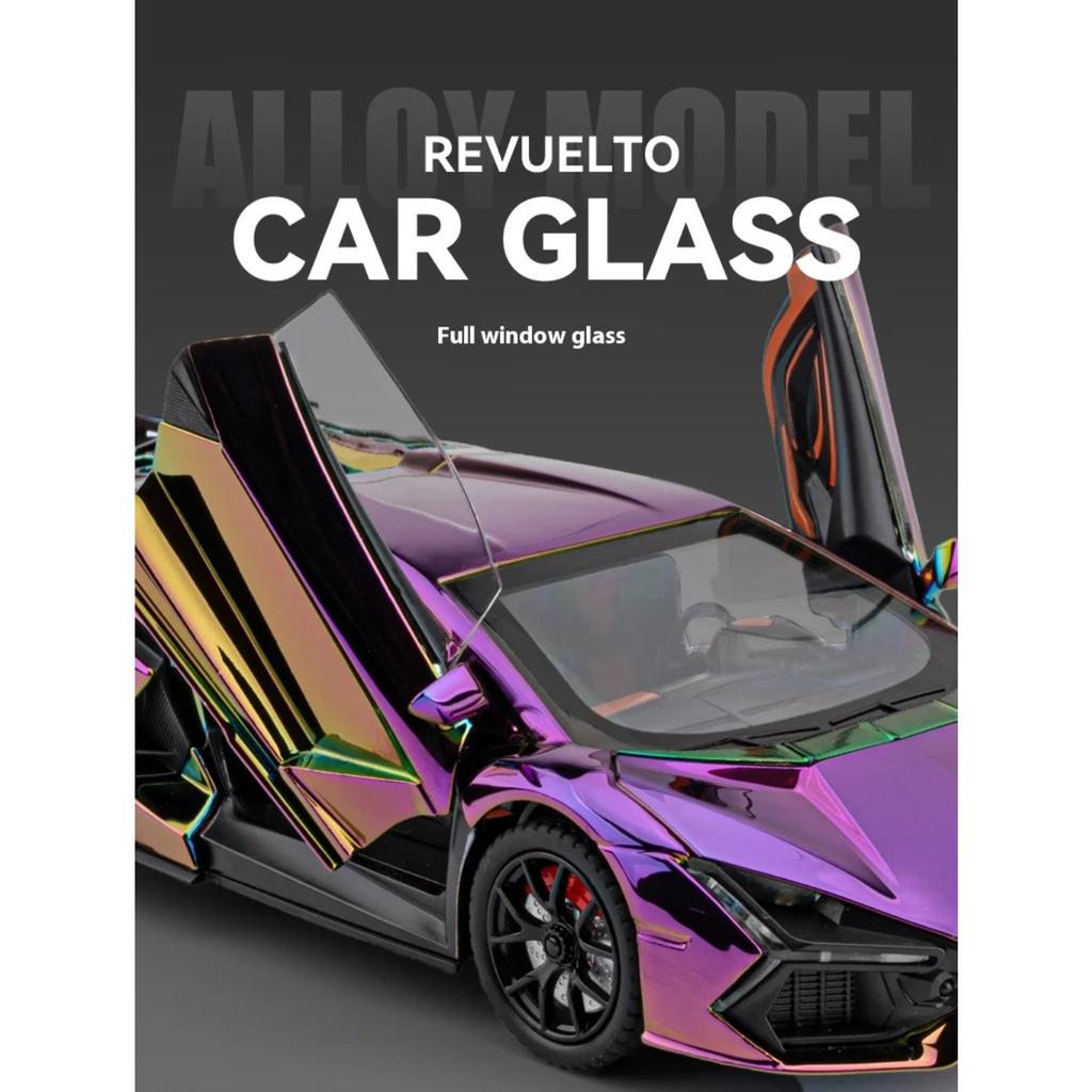 1/24 Scale Spray Lamborghini Revuelto Supercar Alloy Diecasts Model Car Children's Toy Car Miniauto Mini GT Mother Kids Collectibles