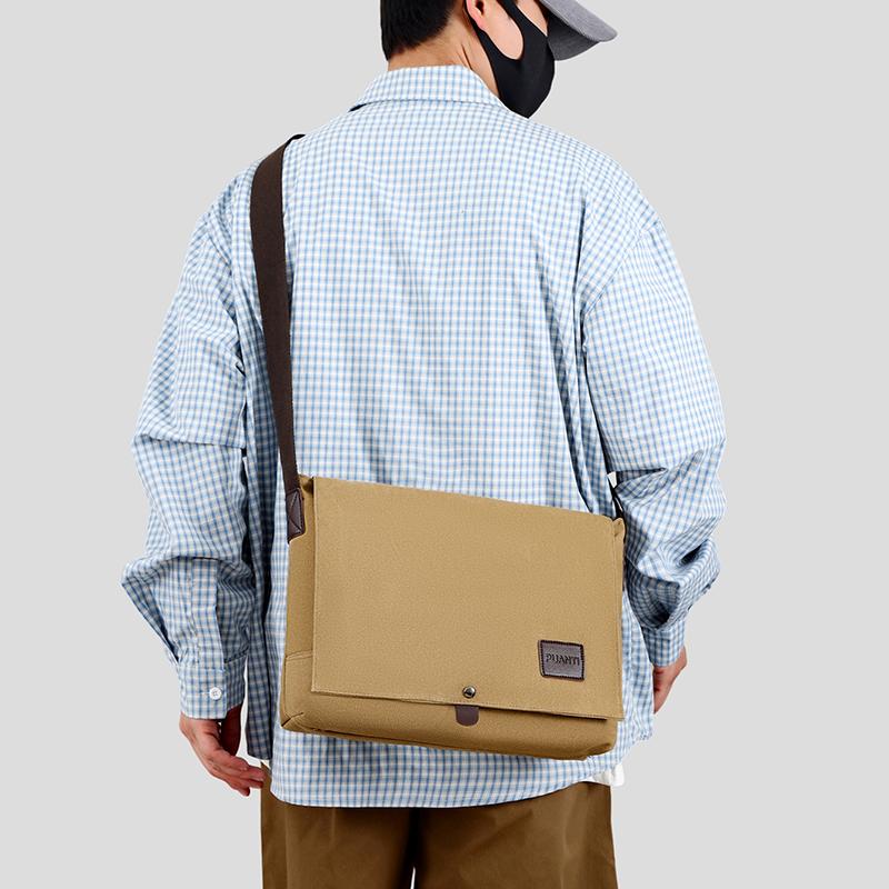 New Fashion Cross Body Bag New Men Canvas Crossbody Shoulder Messenger Bags Man Casual Solid Multi Function Portable Male Bag
